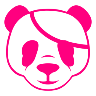 Pirate Panda Decal (Hot Pink)